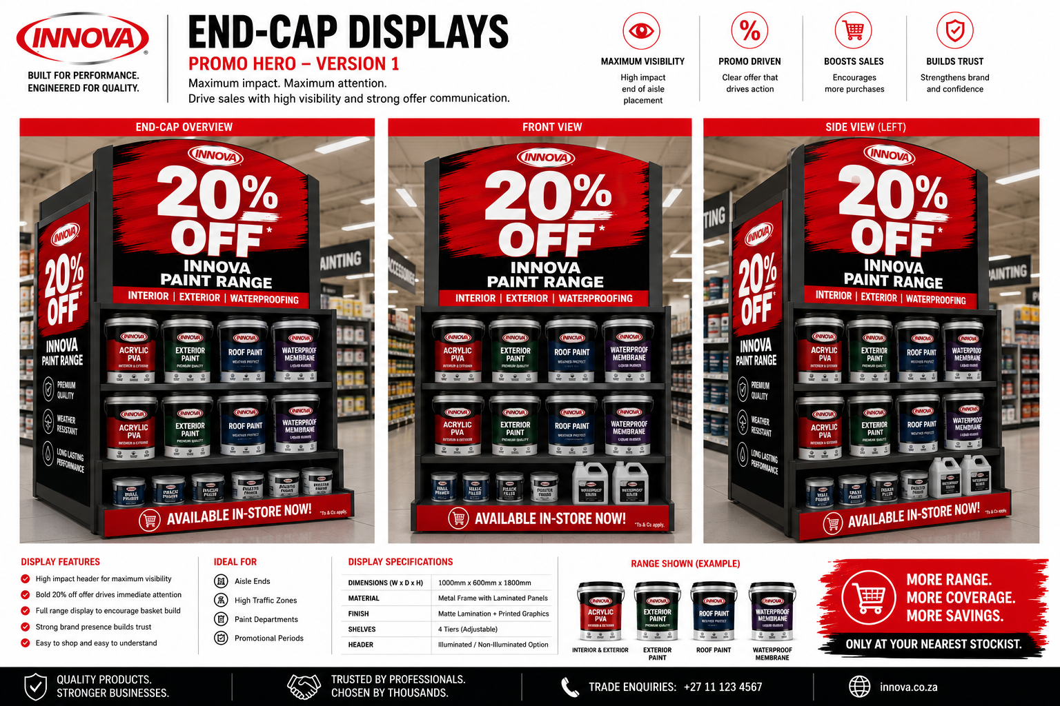 Innova - In-store sales collateral that converts.