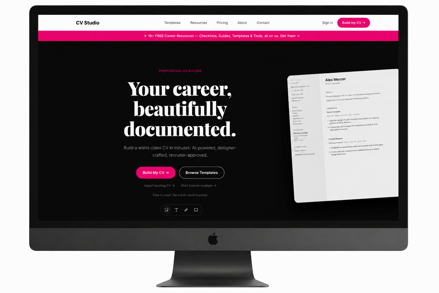 CV Studio - Your career, beautifully documented.