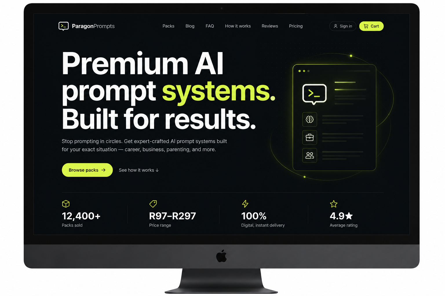 Paragon Prompts - Premium AI prompt systems. Built for results.